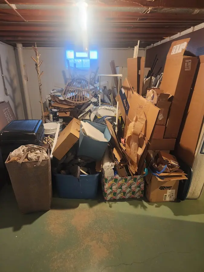 Roll-off dumpster container at job site for 15 Yard Dumpster Rental in Upper Frederick